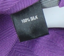 Mens Austin Reed Purple Herringbone 100% Silk Tie