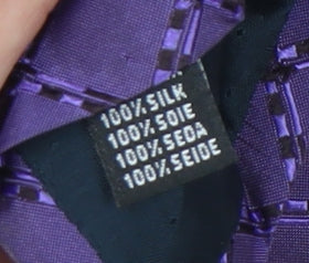 Moss Men's Purple Silk Geometric Tie