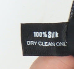 Mens Frank Rostron Black Striped 100% Silk Tie