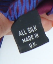 Linea Men's Purple Geometric Silk Tie One Size