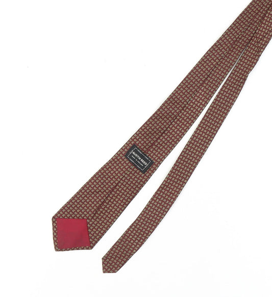 Austin Reed Men's Red Silk Geometric Tie