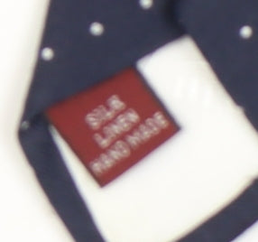 T.M. Lewin Men's Blue Silk Polka Dot Handmade Tie