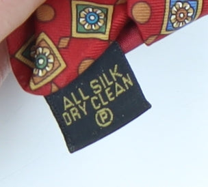 Greenwoods Men's Red Geometric Silk Tie One Size