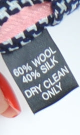 Paul Smith Men's Black & Pink Houndstooth Tie