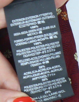 Massimo Dutti Men’s Red Silk Polka Dot Tie