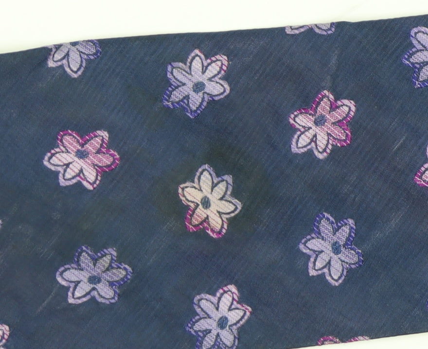 Mens Daniel Hechter Blue Floral 100% Silk Designer Tie