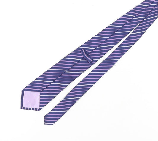T.M.Lewin Purple Silk Striped Men's Tie