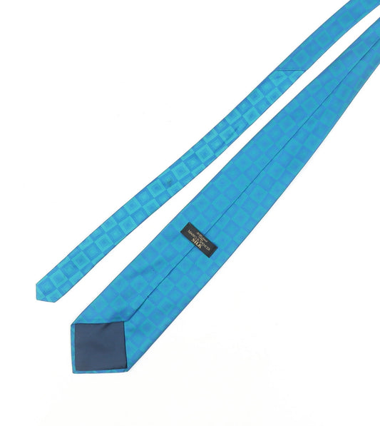 Marks and Spencer Aqua Silk Slim Tie - Men's Formal Accessory