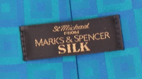Marks and Spencer Aqua Silk Slim Tie - Men's Formal Accessory