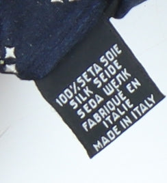 Hugo Boss Men's Blue Silk Tie Geometric Pattern