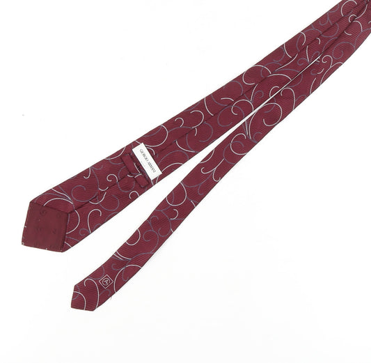 Giorgio Armani Men's Red Silk Geometric Tie