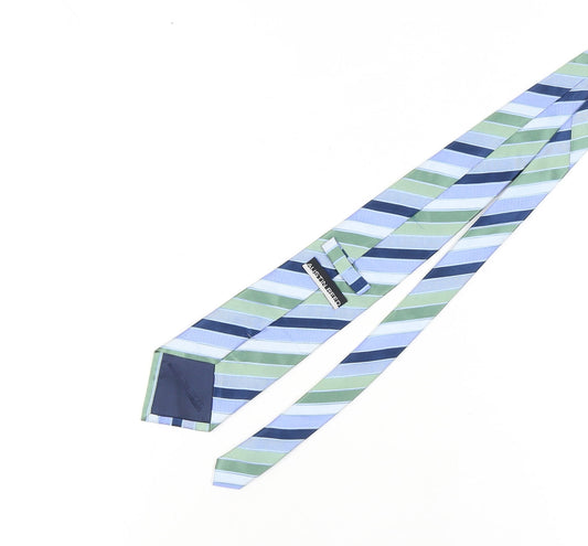 Austin Reed Men's Green Blue Striped Silk Tie One Size