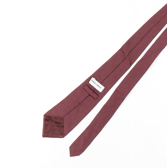 Giorgio Armani Men's Red Silk Herringbone Tie