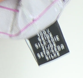 Balmain Men's Silver Silk Embroidered Designer Tie