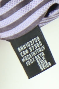 Giorgio Armani Men's Purple Striped Silk Tie