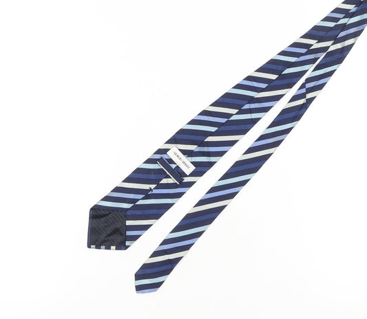 Giorgio Armani Men's Blue Striped Silk Tie