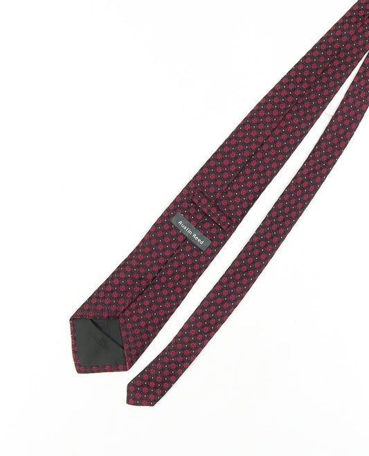 Austin Reed Men's Red Geometric Silk Tie One Size
