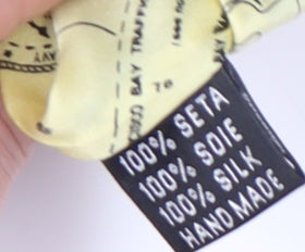 The Tie Studio Men's Yellow Map Silk Designer Tie