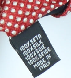 Mens Charles Tyrwhitt Red Polka Dot 100% Silk Tie