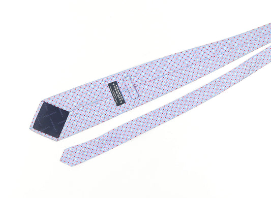 Mens Charles Tyrwhitt Blue Geometric 100% Silk Tie