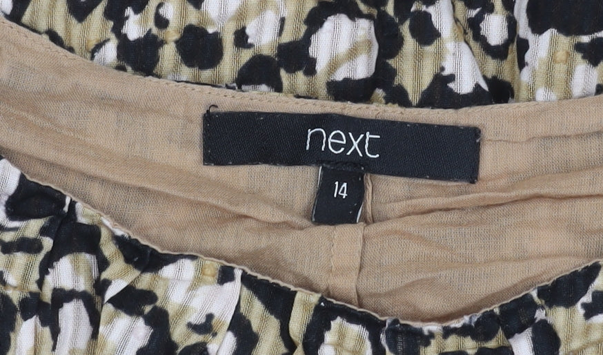 Womens UK Size 14 NEXT Multicoloured Basic Blouse