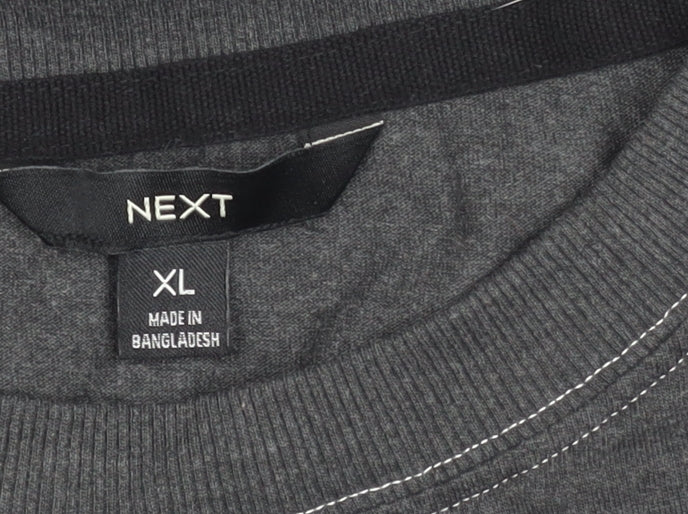 Next Men's Black XL Brooklyn Graphic Long Sleeve T-Shirt