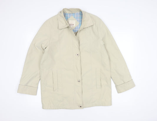 Womens UK Size 12 EWM Beige Basic Jacket