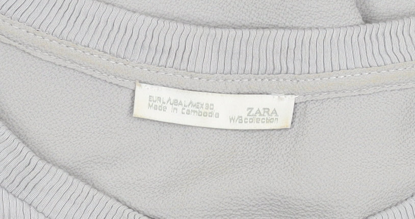 Womens UK Size 12 Zara Grey T-Shirt