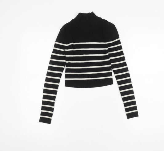 Womens UK Size S Pull & Bear Black Pullover Jumper