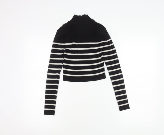 Womens UK Size S Pull & Bear Black Pullover Jumper