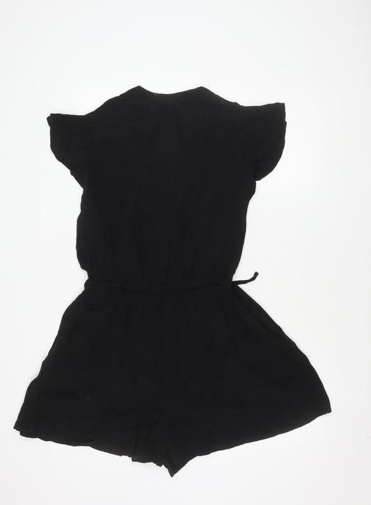 GAP Women's Black Viscose Playsuit M - Casual Summer Style