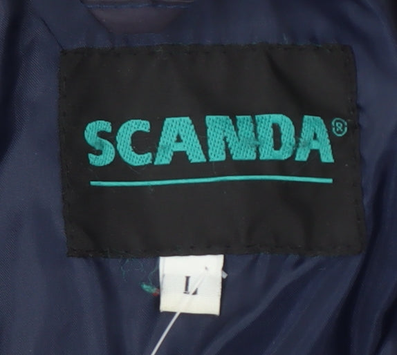 Mens UK Size L SCANDA Multicoloured Rain Coat