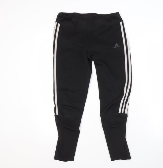 Additional front view of Adidas Women's Black Running Leggings, M, Quick Dry