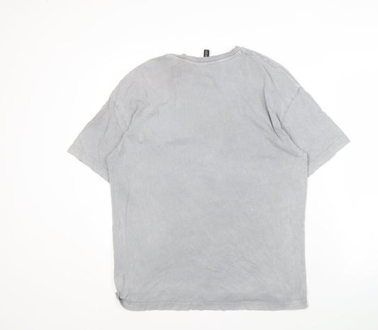 Womens UK Size S Divided Grey T-Shirt