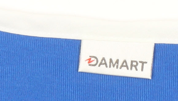 Damart Women's Blue T-Shirt, Size M, Short Sleeve