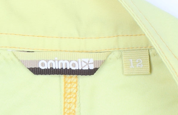 Animal Boys Yellow Hawaiian Shorts, Size 12