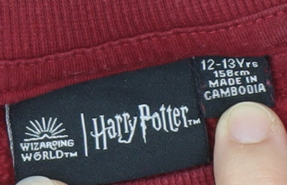 Harry Potter Boys Red Crew Neck Pullover Sweatshirt 11-12 Years