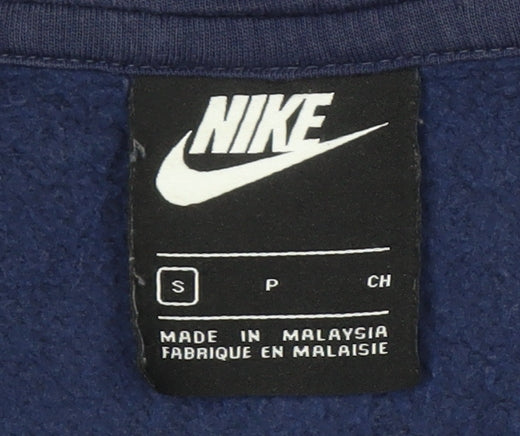 Mens UK Size S Nike Blue Full Zip Hoodie