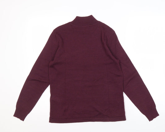 Eastex Women's Purple High Neck Jumper Size 12