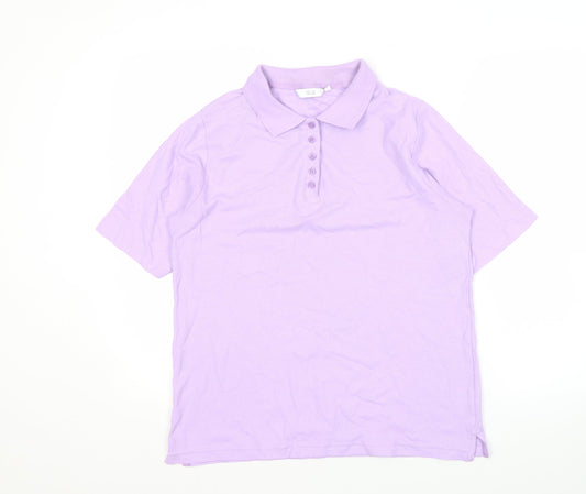 Womens UK Size M ISLE Purple Polo