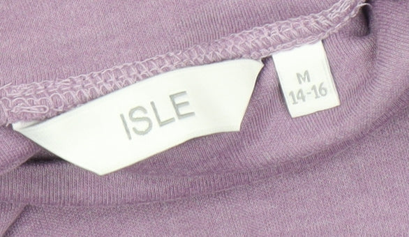 Isle Women's Purple Roll Neck Long Sleeve Top M