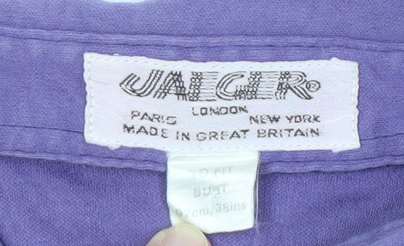 Jaeger Women's Purple Button-Up Shirt, Size 10