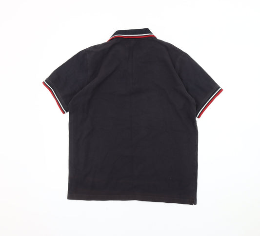 Ben Sherman Men's Black Cotton Polo Shirt Size M