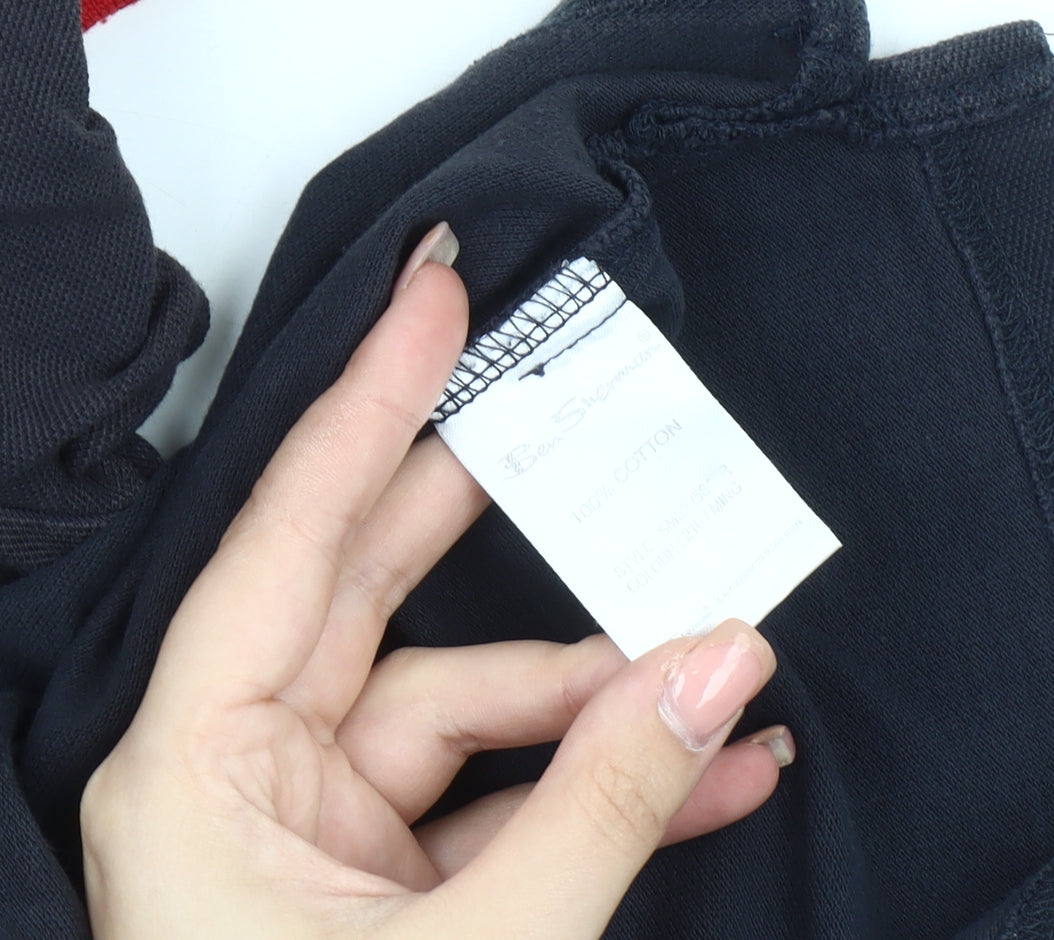 Ben Sherman Men's Black Cotton Polo Shirt Size M