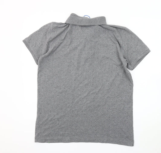 Larsson & Co Men's Grey Polo Shirt Size L Short Sleeve