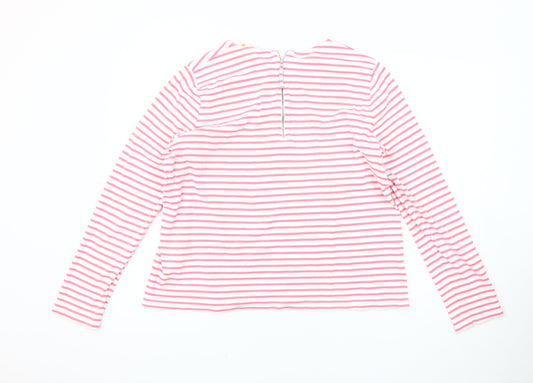 John Lewis Women's Pink Striped Long Sleeve T-Shirt