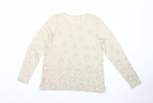 Womens UK Size M Monsoon Beige Pullover Jumper