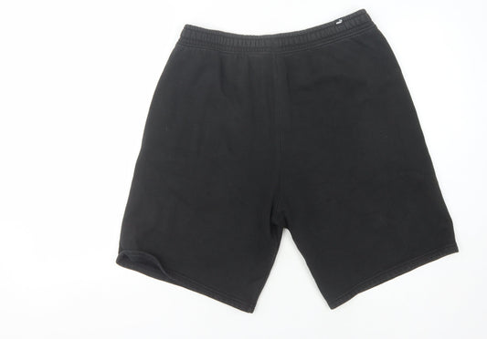 Puma Men's Black Sweat Shorts, Size L, Gym Wear