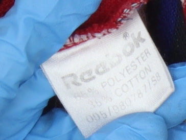 Reebok Men's Red Striped Polo Shirt - Size M