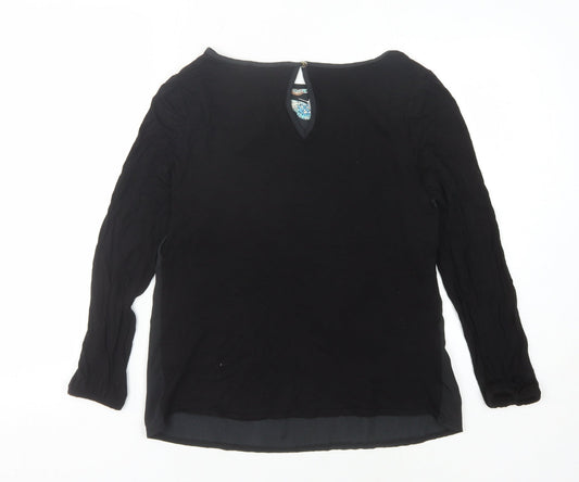 Womens UK Size S Oasis Black Blouse